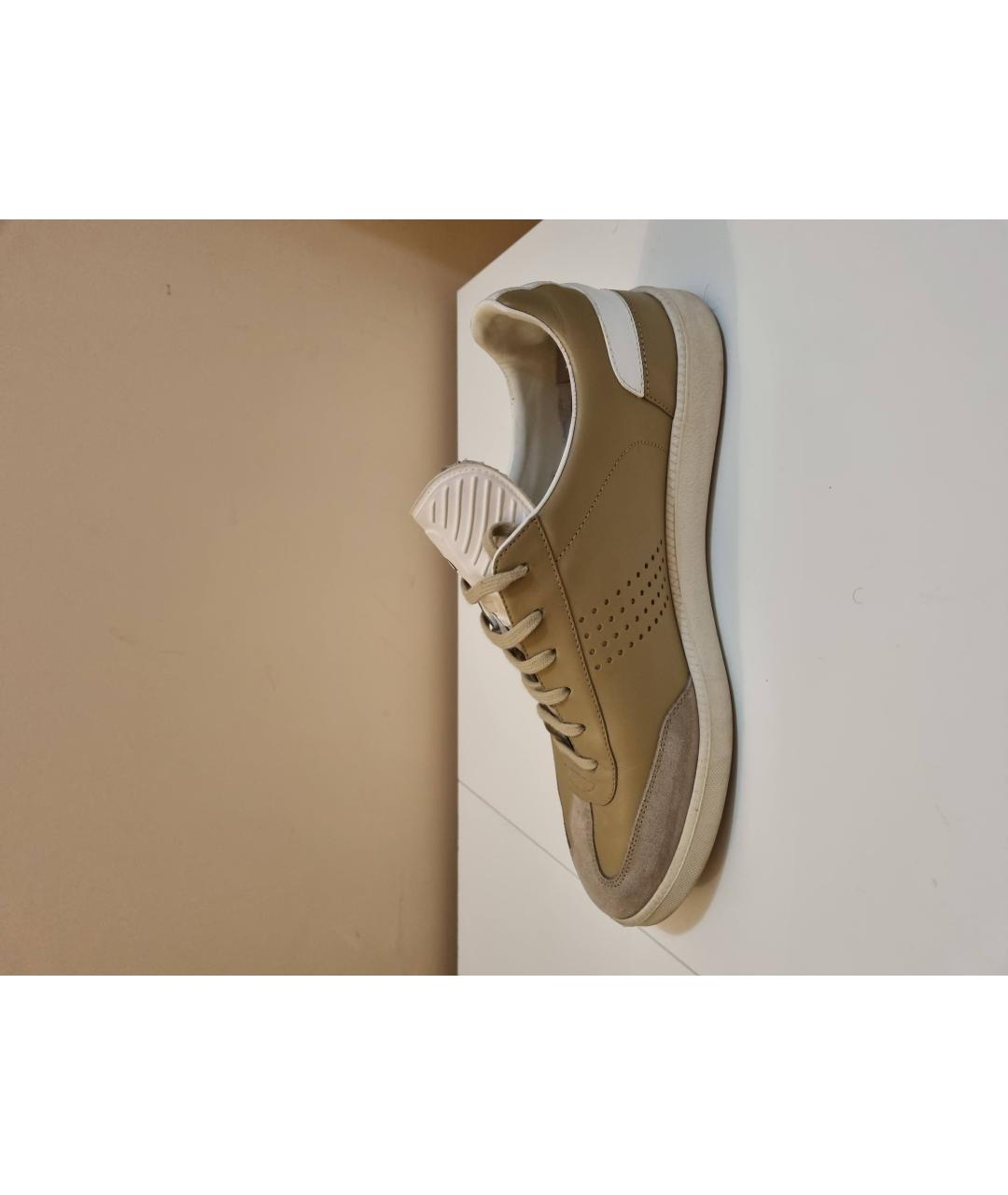 CHRISTIAN DIOR Бежевые низкие кроссовки / кеды, фото 5