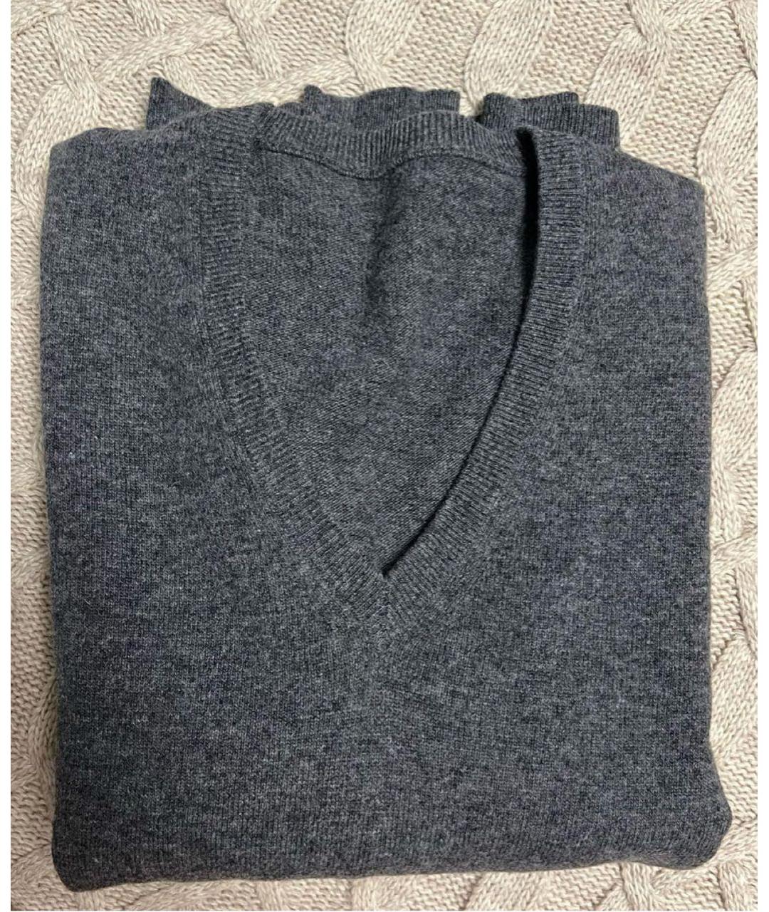 PRADA Серый шерстяной джемпер / свитер, фото 8