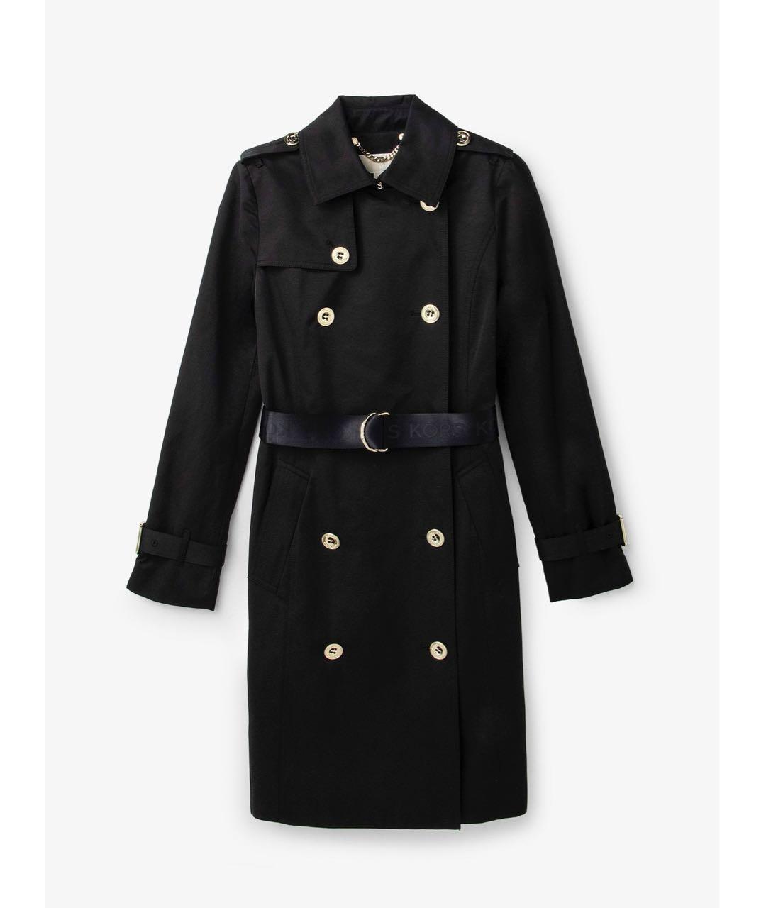 MICHAEL KORS Черный хлопковый тренч/плащ, фото 6