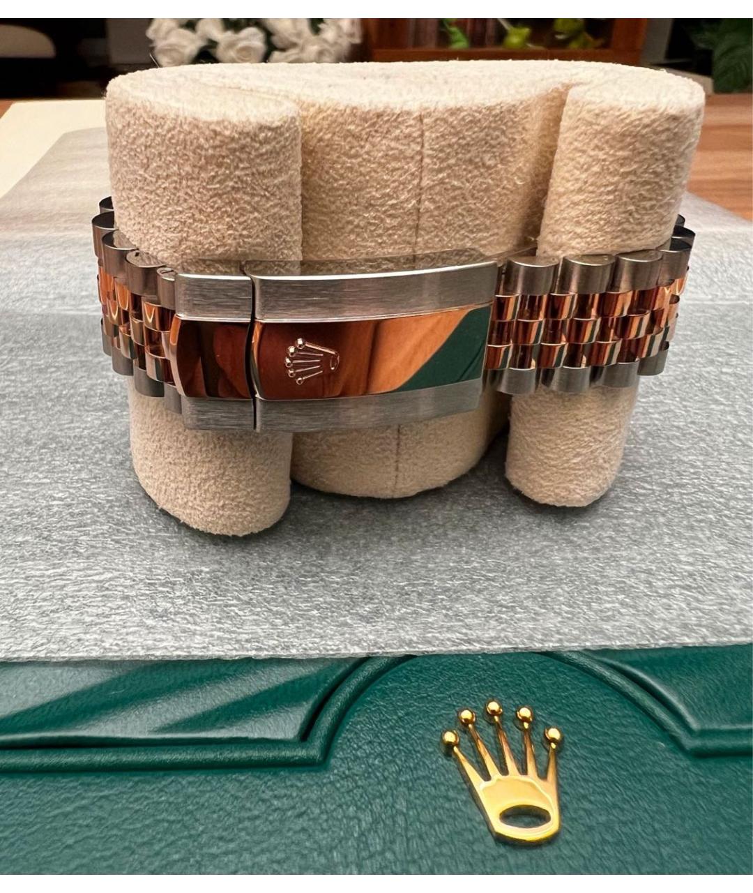 ROLEX Антрацитовые часы из розового золота, фото 6