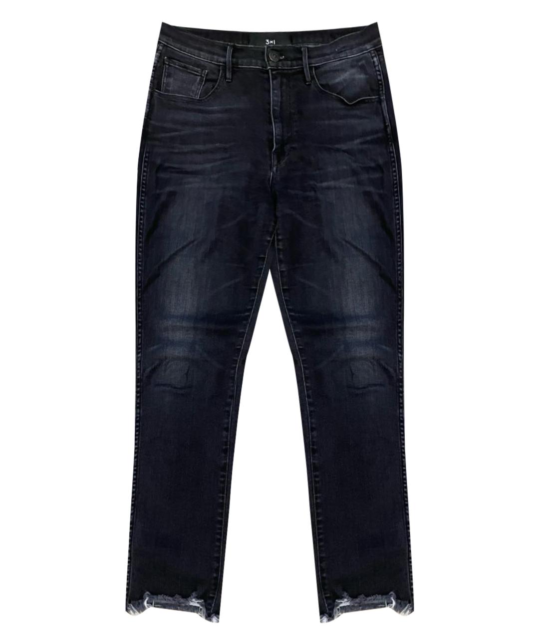 3X1 Черные хлопковые прямые джинсы, фото 1