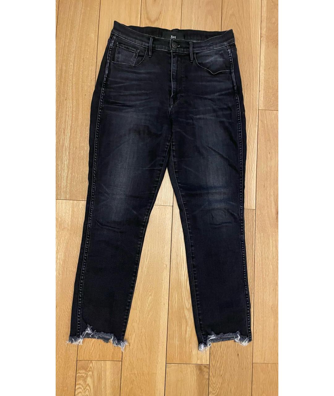 3X1 Черные хлопковые прямые джинсы, фото 8