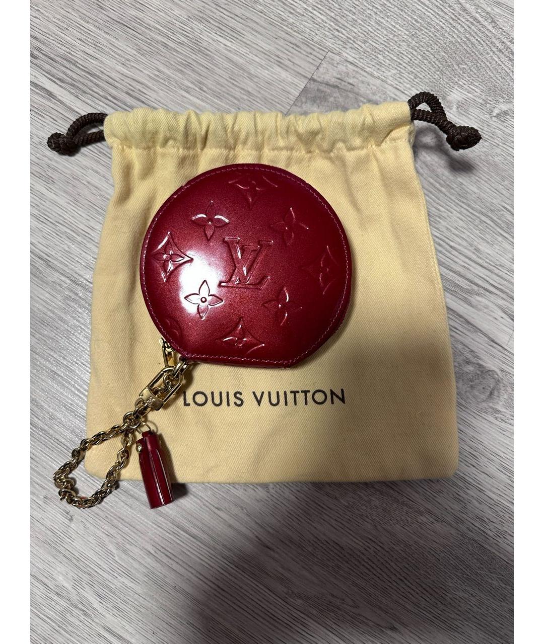 LOUIS VUITTON Бордовый кошелек из лакированной кожи, фото 2