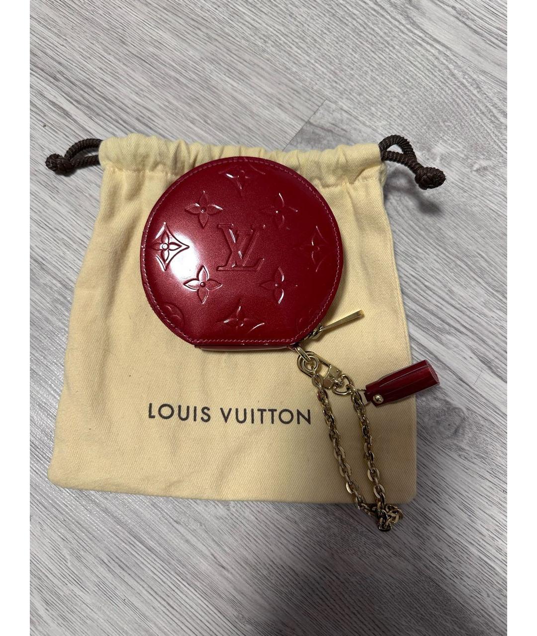 LOUIS VUITTON Бордовый кошелек из лакированной кожи, фото 8