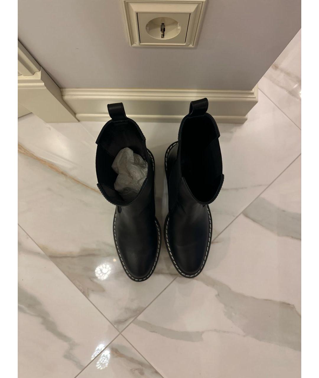 KHAITE Черные кожаные ботинки, фото 4