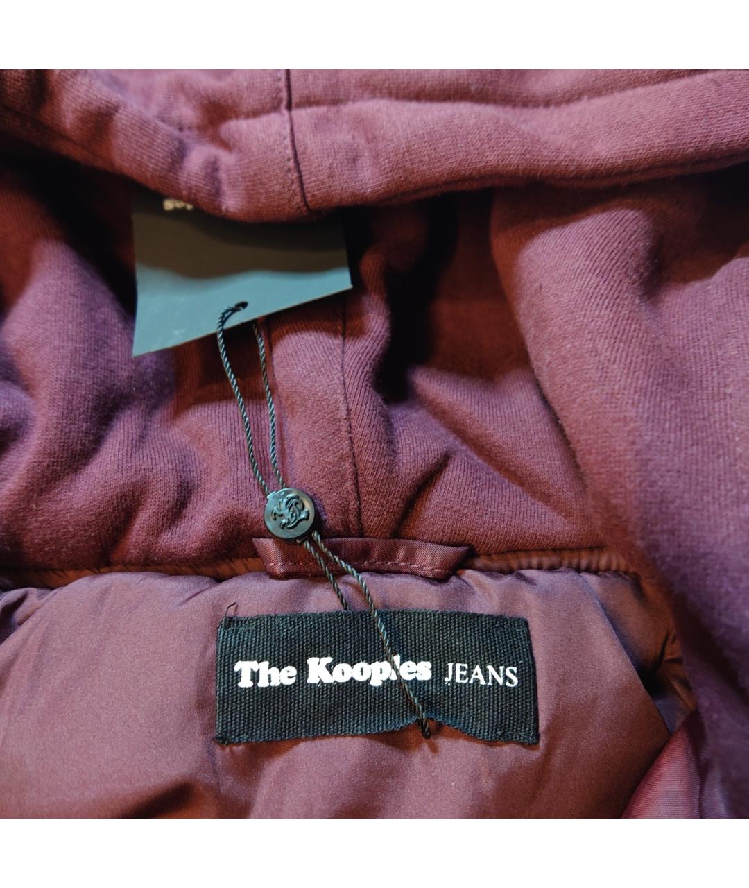 THE KOOPLES Бордовая полиамидовая куртка, фото 3