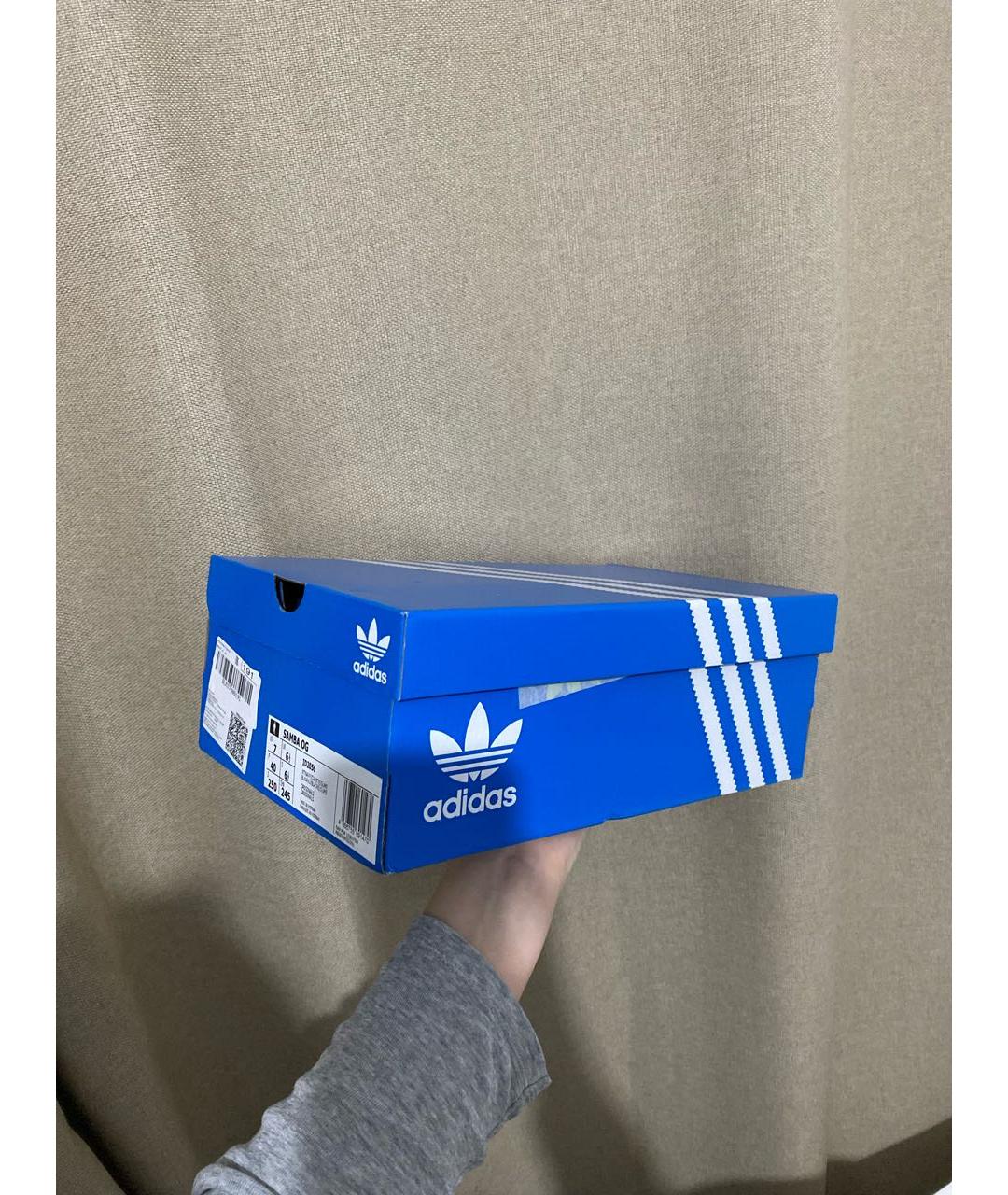 ADIDAS Темно-синие кожаные кроссовки, фото 6