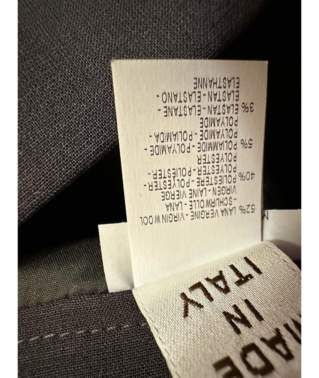 BRUNELLO CUCINELLI Антрацитовая шерстяная юбка макси, фото 7