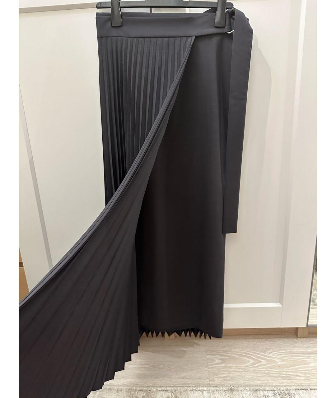 BRUNELLO CUCINELLI Антрацитовая шерстяная юбка макси, фото 3