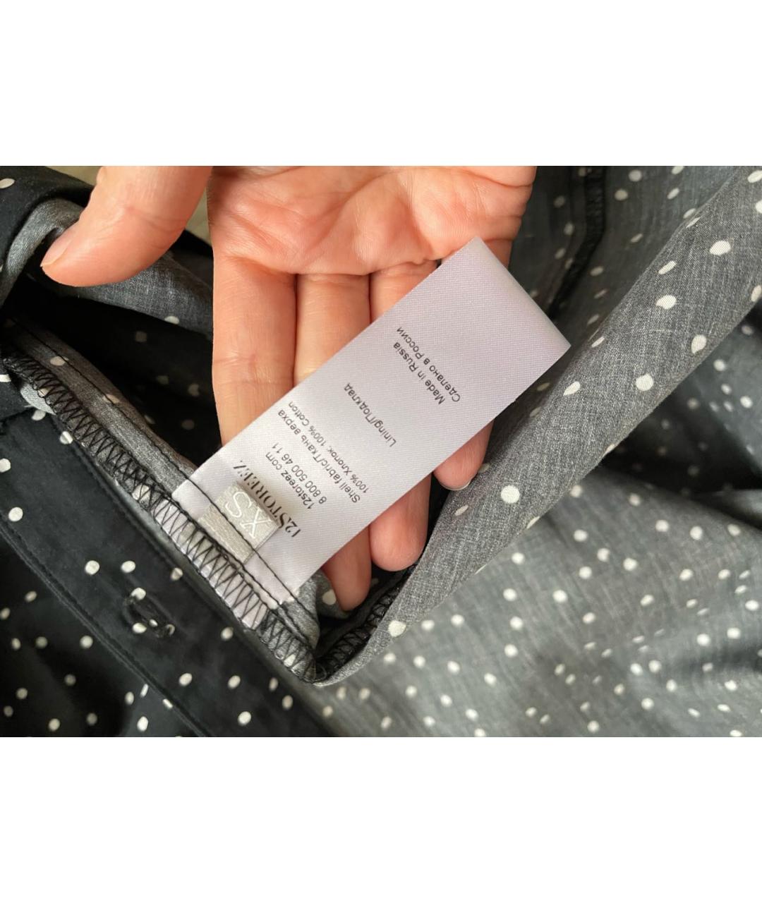 12 STOREEZ Темно-синее хлопковое повседневное платье, фото 4