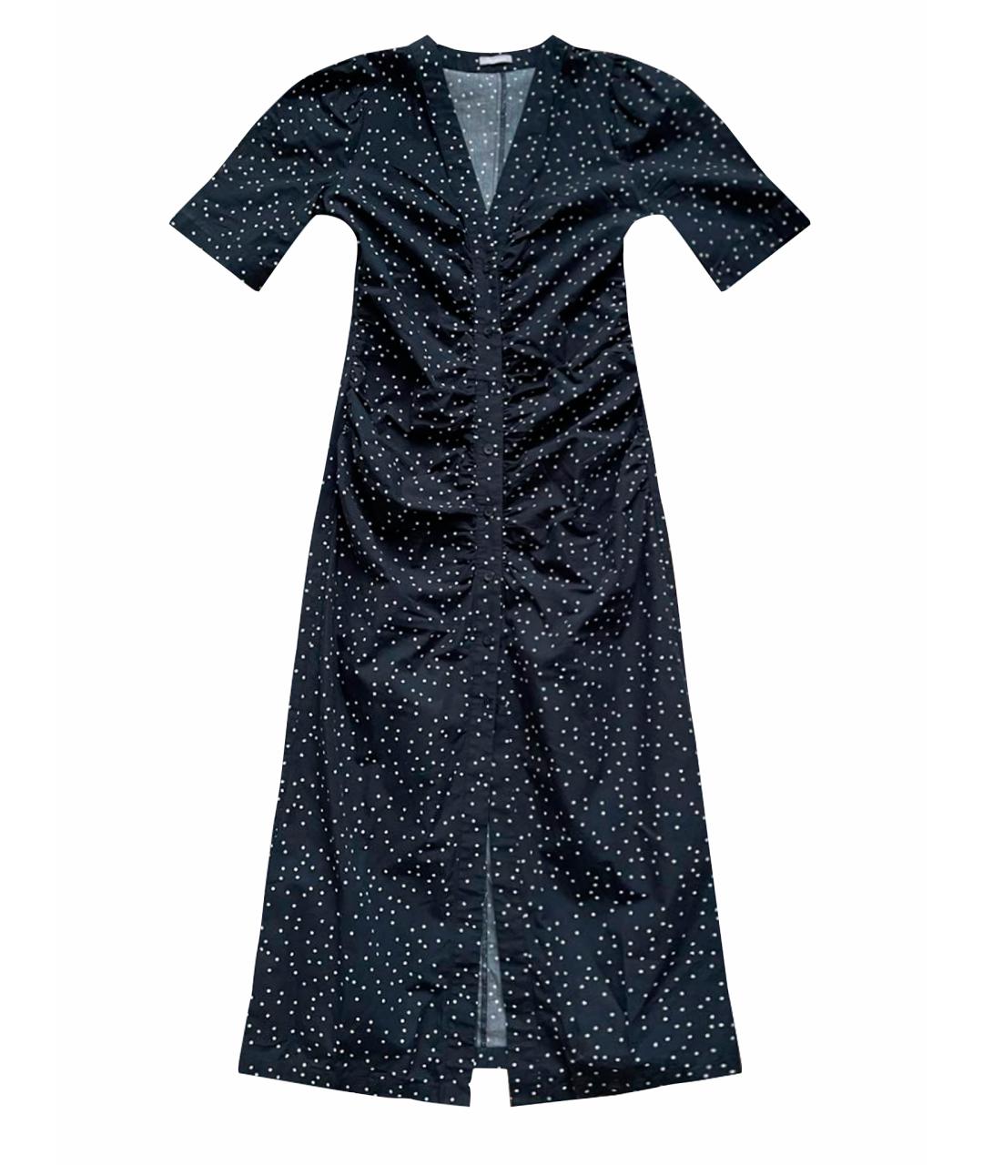 12 STOREEZ Темно-синее хлопковое повседневное платье, фото 1