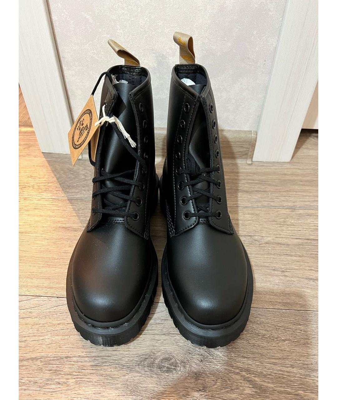 DR. MARTENS Черные ботинки из искусственной кожи, фото 2