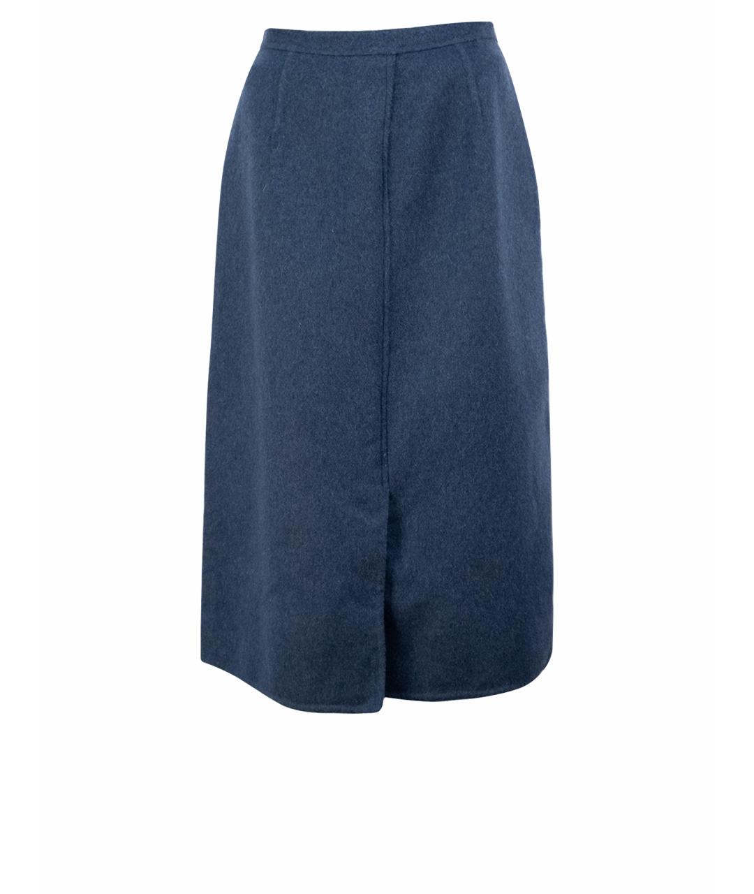 ALTUZARRA Синяя шерстяная юбка миди, фото 1