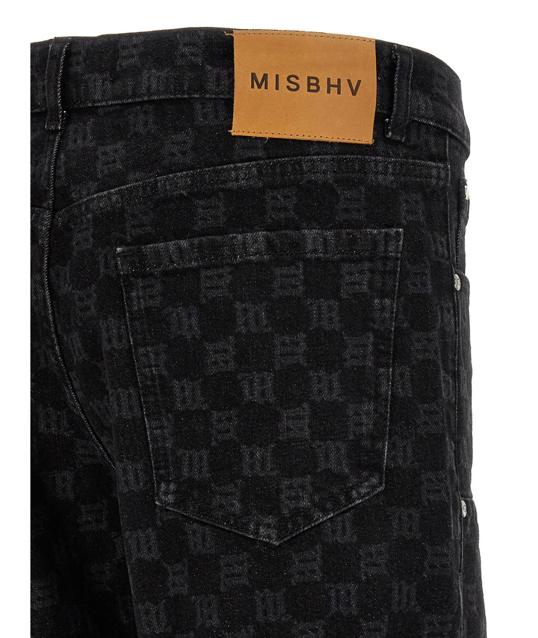 MISBHV Черные хлопковые прямые джинсы, фото 4