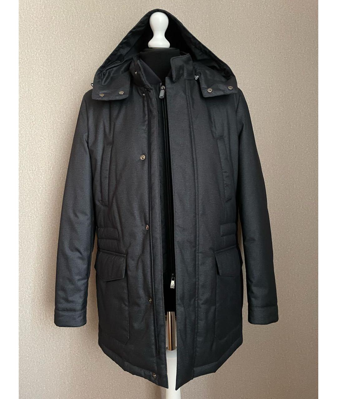 CORNELIANI Темно-синяя полиэстеровая куртка, фото 9