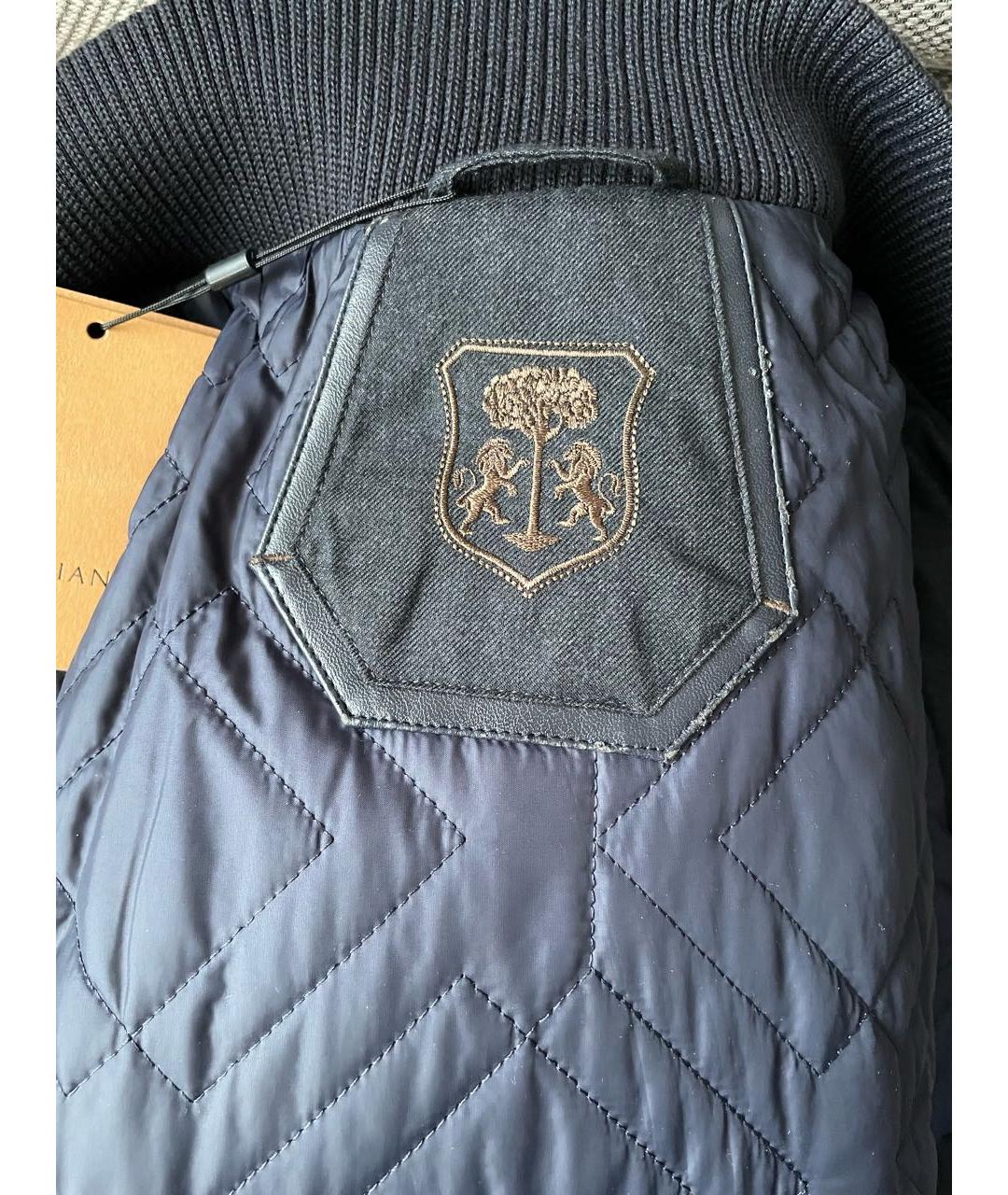 CORNELIANI Темно-синяя полиэстеровая куртка, фото 8