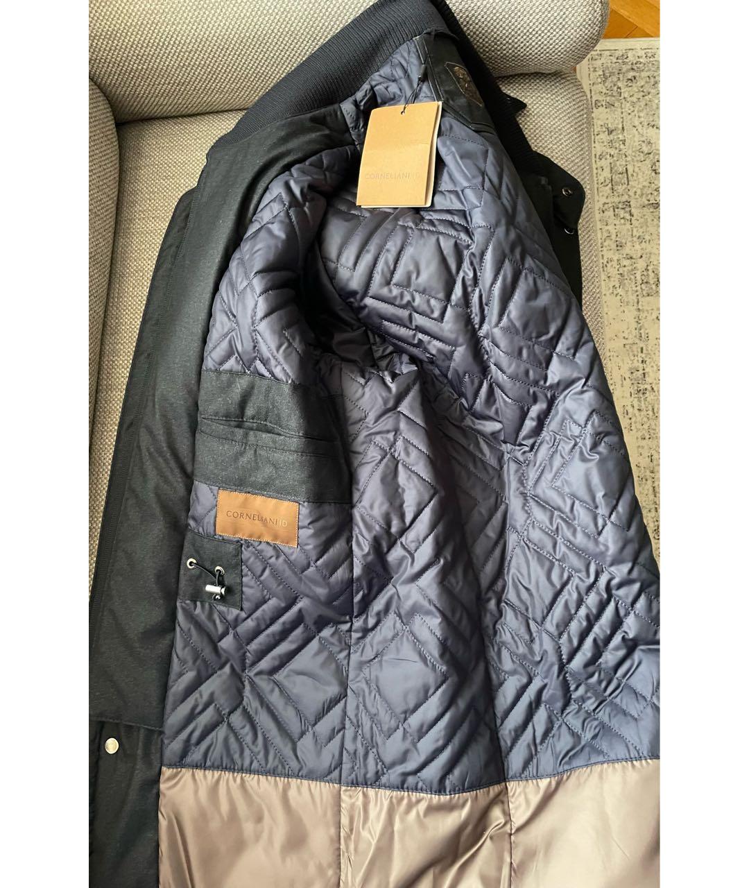 CORNELIANI Темно-синяя полиэстеровая куртка, фото 6