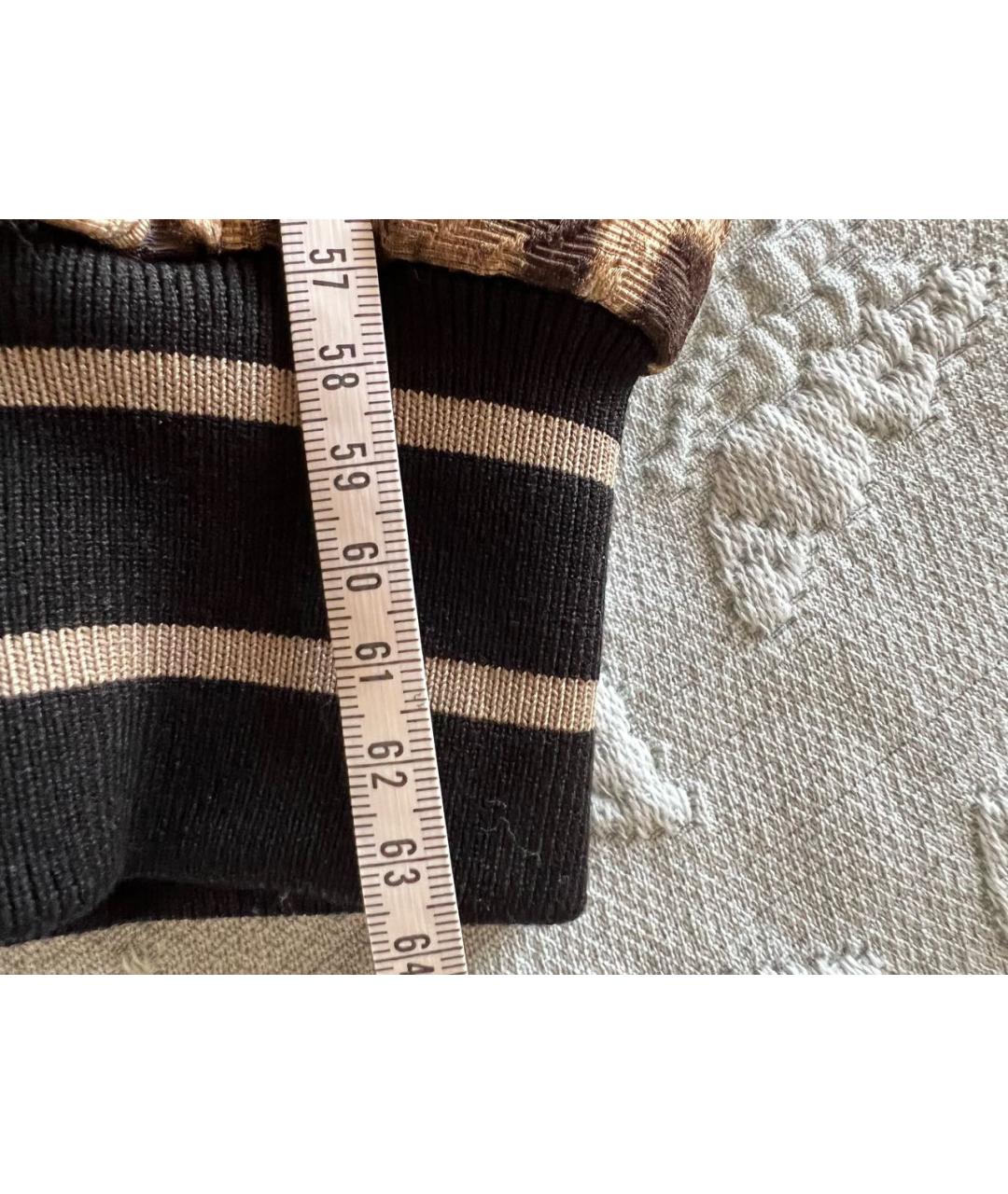 DOLCE&GABBANA Коричневый шелковый джемпер / свитер, фото 8