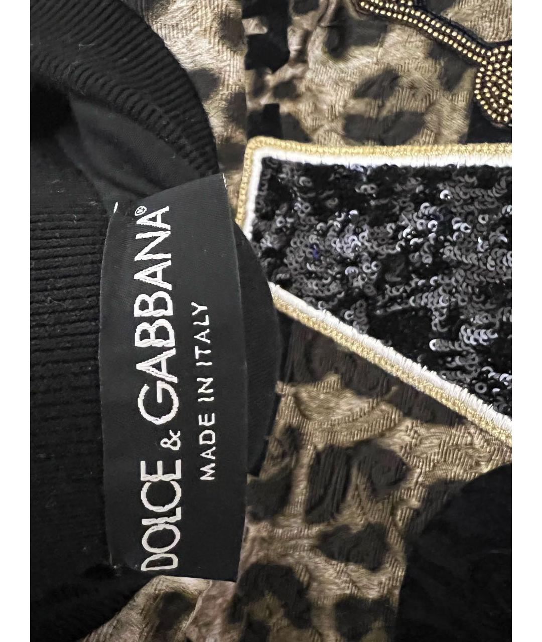 DOLCE&GABBANA Коричневый шелковый джемпер / свитер, фото 2
