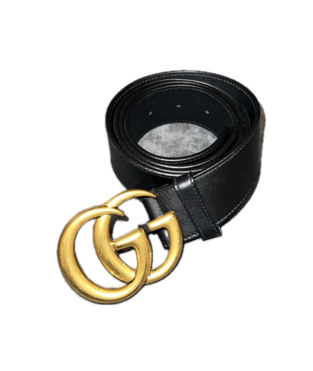 GUCCI Черный кожаный ремень, фото 4