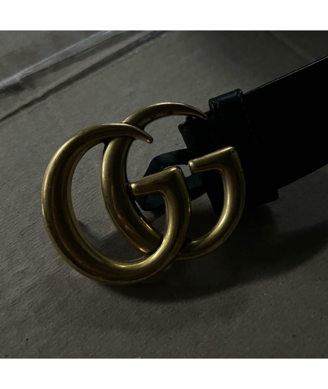 GUCCI Черный кожаный ремень, фото 5
