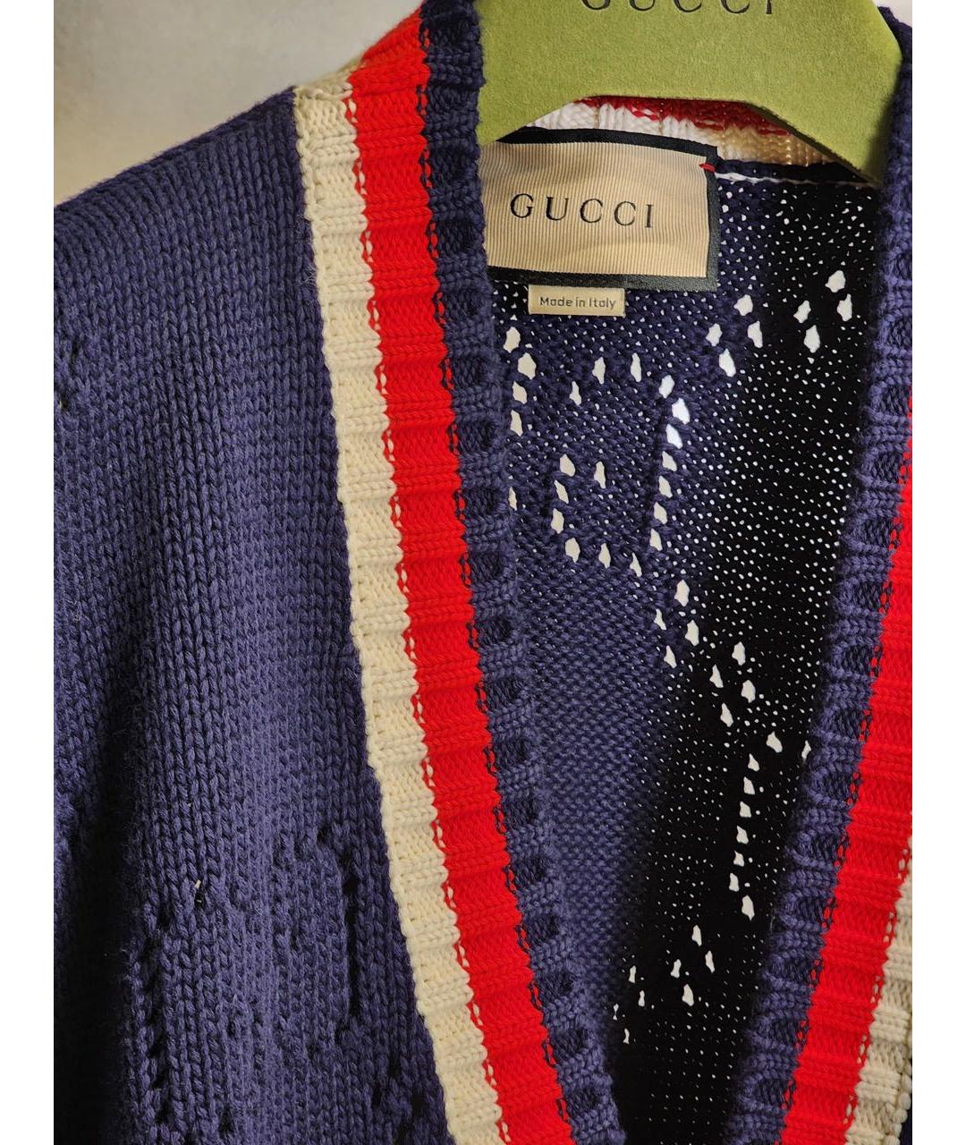 GUCCI Темно-синий кардиган, фото 4
