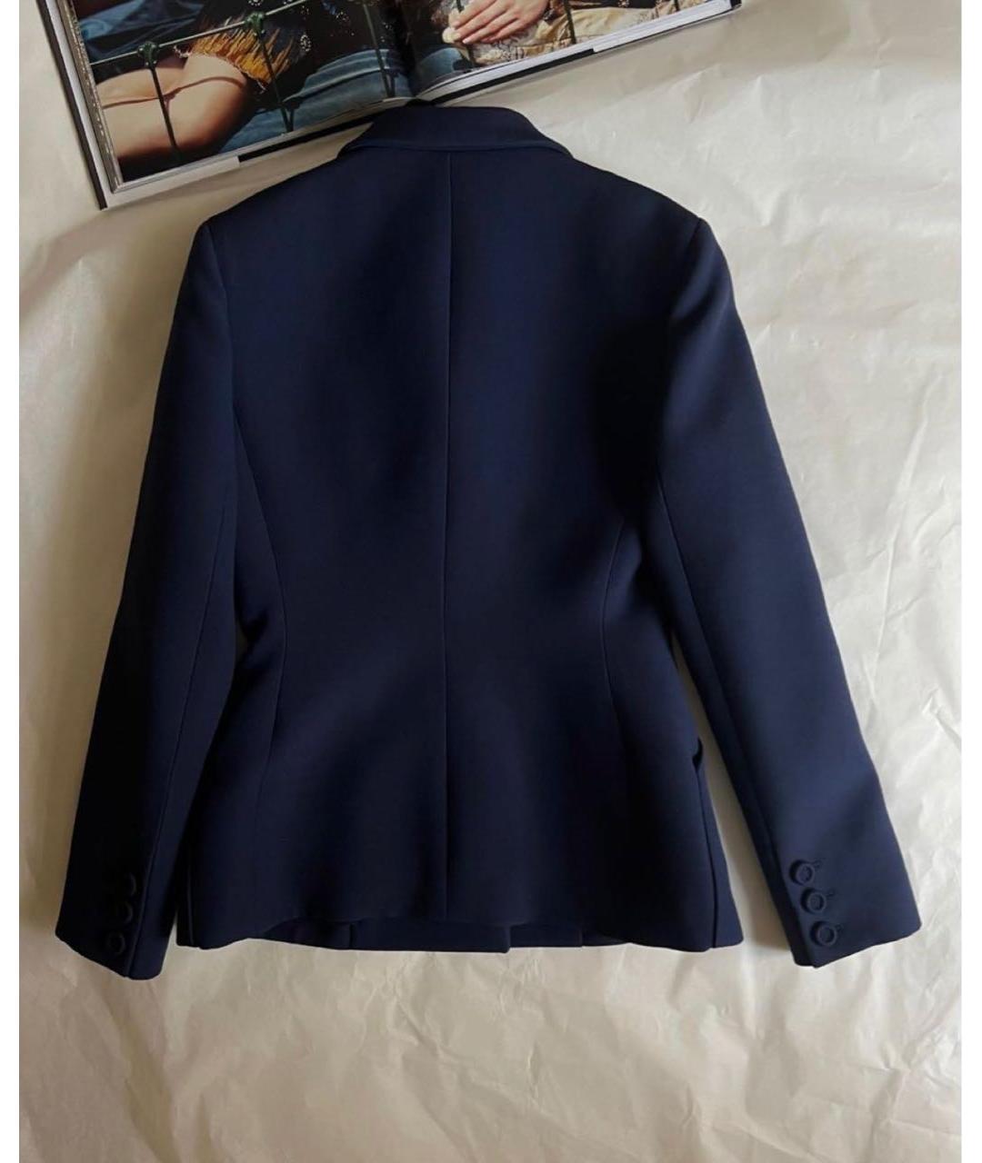 CHRISTIAN DIOR PRE-OWNED Темно-синий шерстяной жакет/пиджак, фото 5