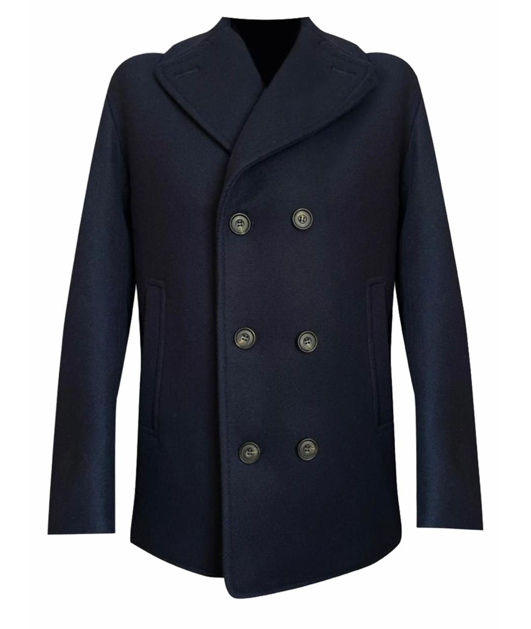 CORNELIANI Темно-синее шерстяное пальто, фото 1