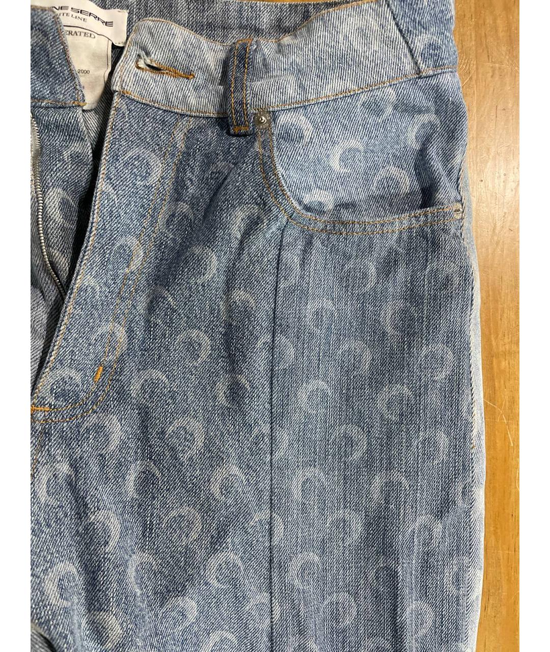 MARINE SERRE Голубые прямые джинсы, фото 4