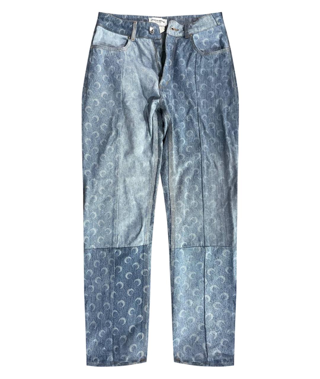 MARINE SERRE Голубые прямые джинсы, фото 1