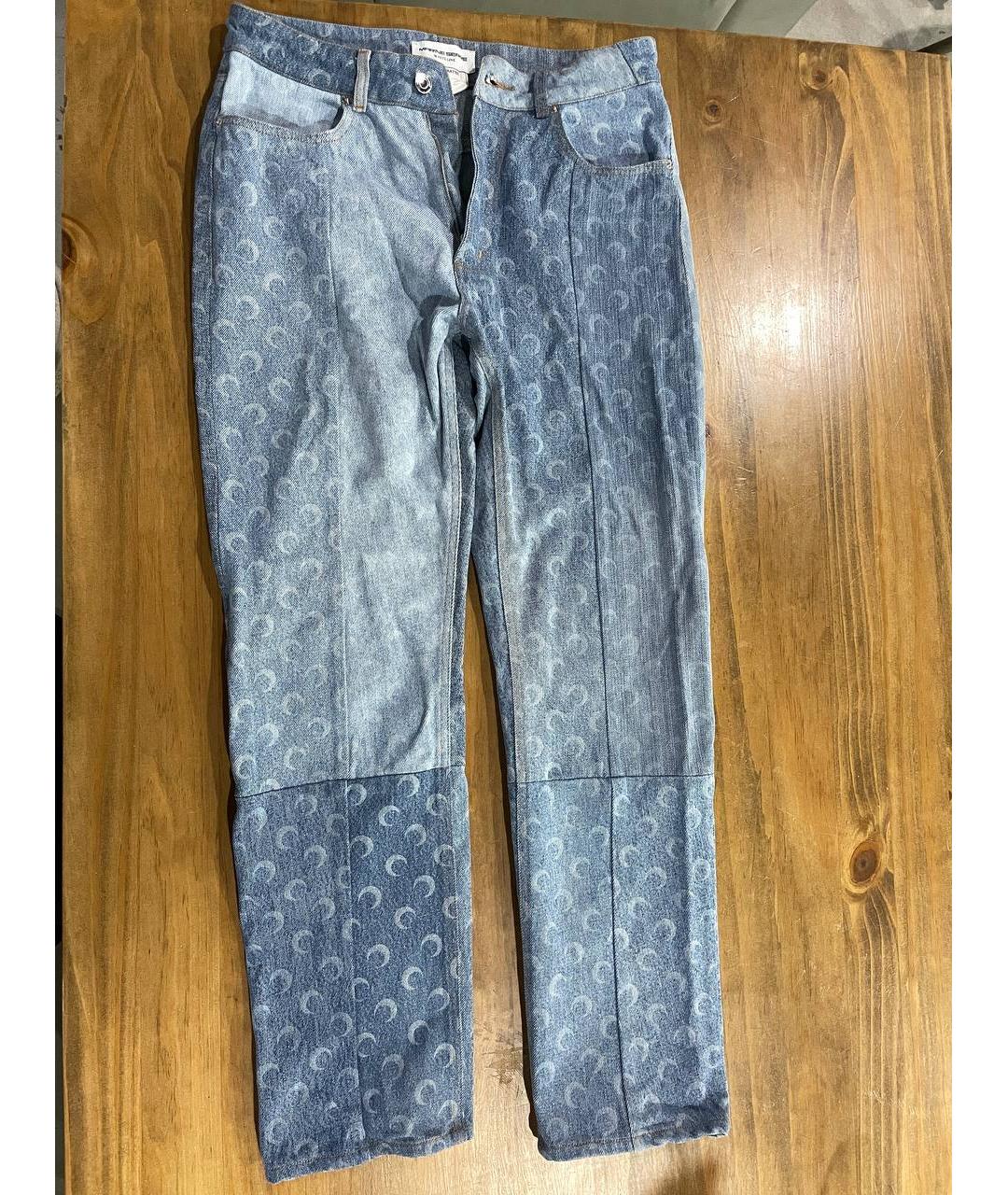 MARINE SERRE Голубые прямые джинсы, фото 5