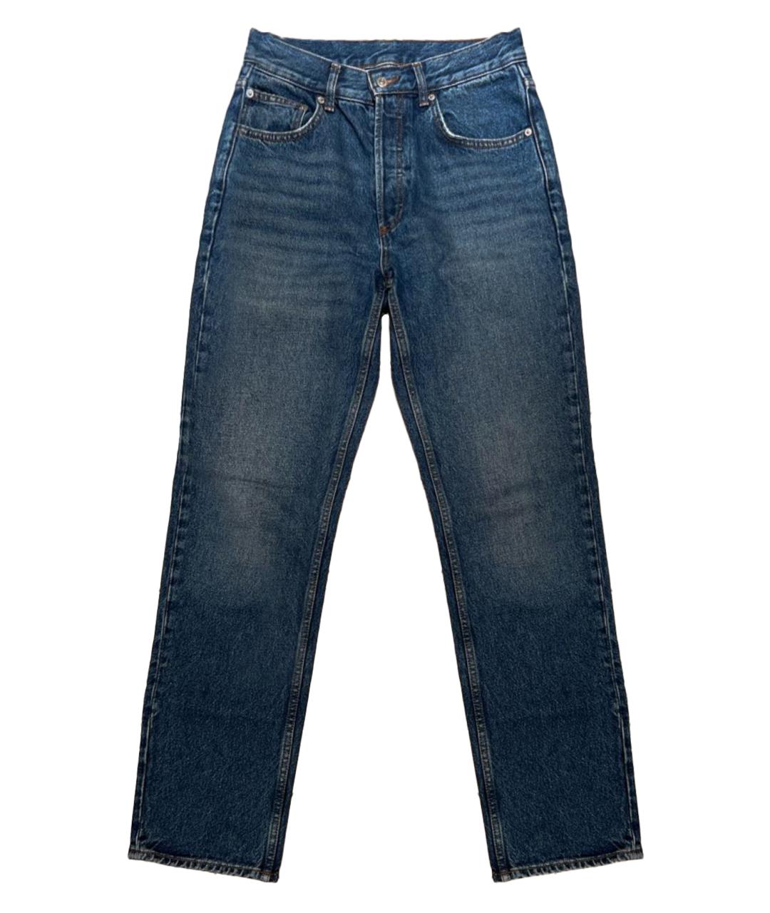 SANDRO Темно-синие хлопковые прямые джинсы, фото 1