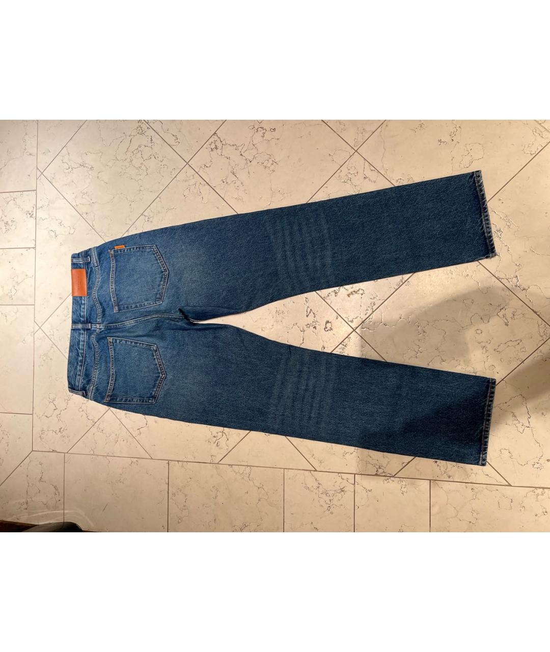 SANDRO Темно-синие хлопковые прямые джинсы, фото 2