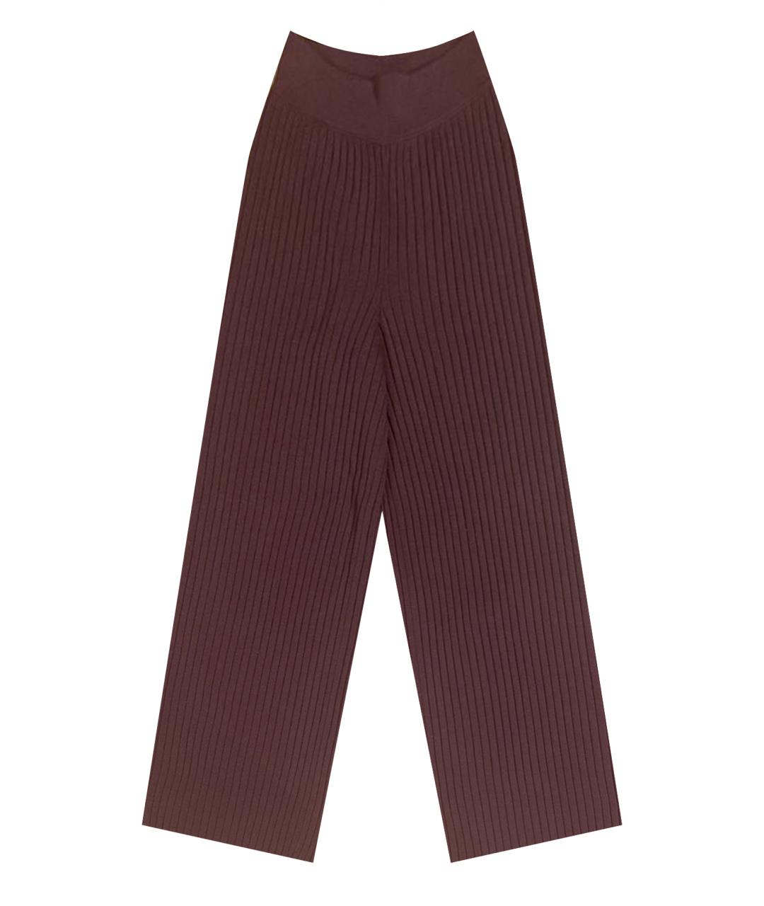 STELLA MCCARTNEY Бордовые шерстяные брюки широкие, фото 1