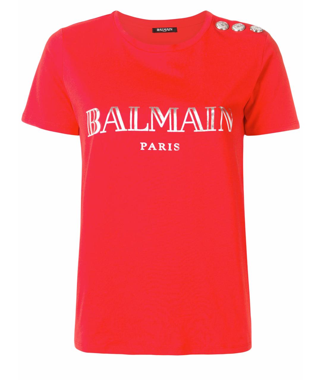 BALMAIN Красная футболка, фото 1