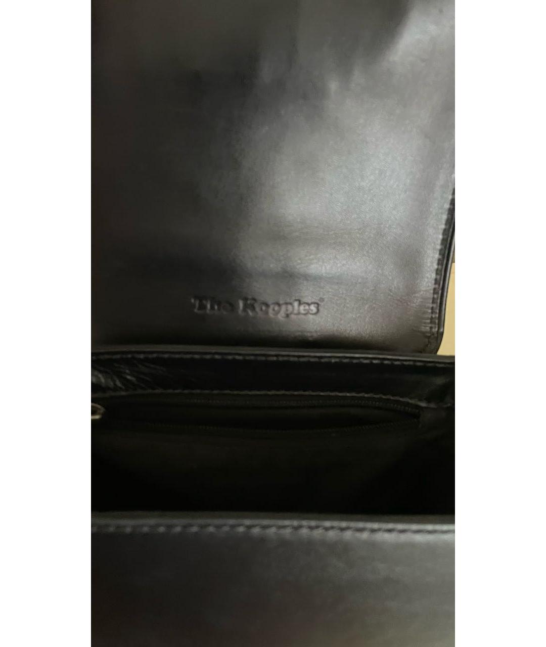 THE KOOPLES Черная кожаная сумка через плечо, фото 7