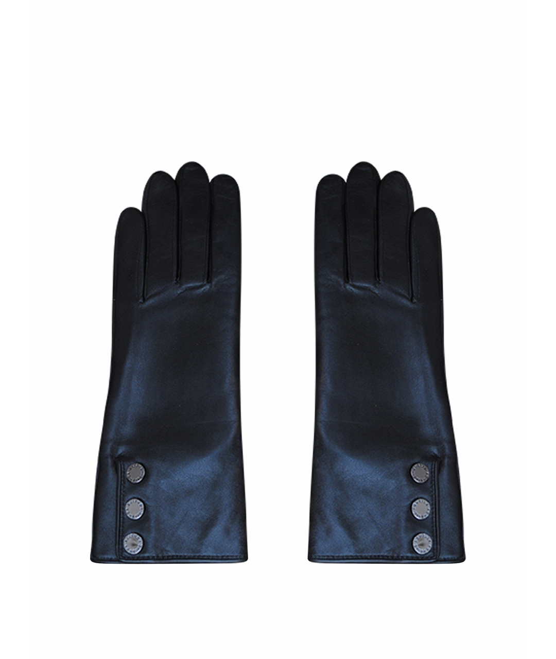 AGNELLE Черные кожаные перчатки, фото 1