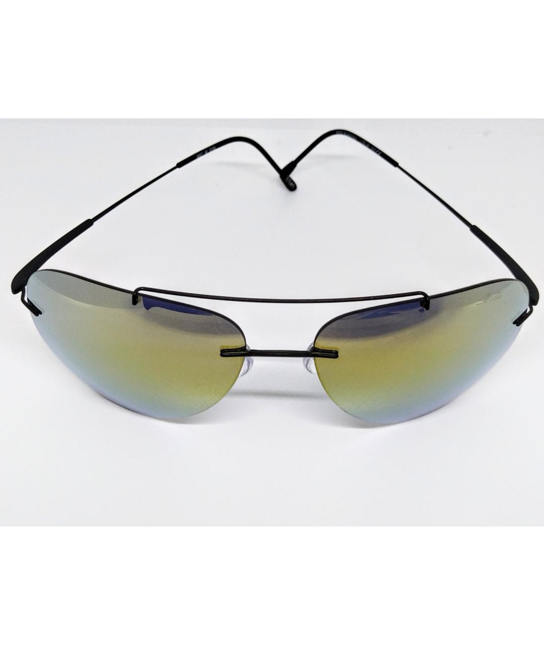SILHOUETTE Золотые металлические солнцезащитные очки, фото 4