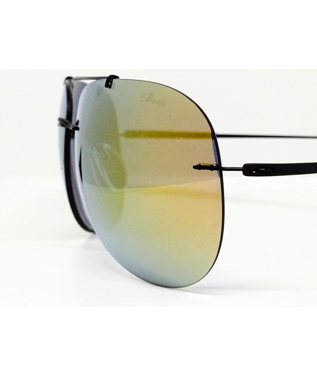 SILHOUETTE Золотые металлические солнцезащитные очки, фото 3