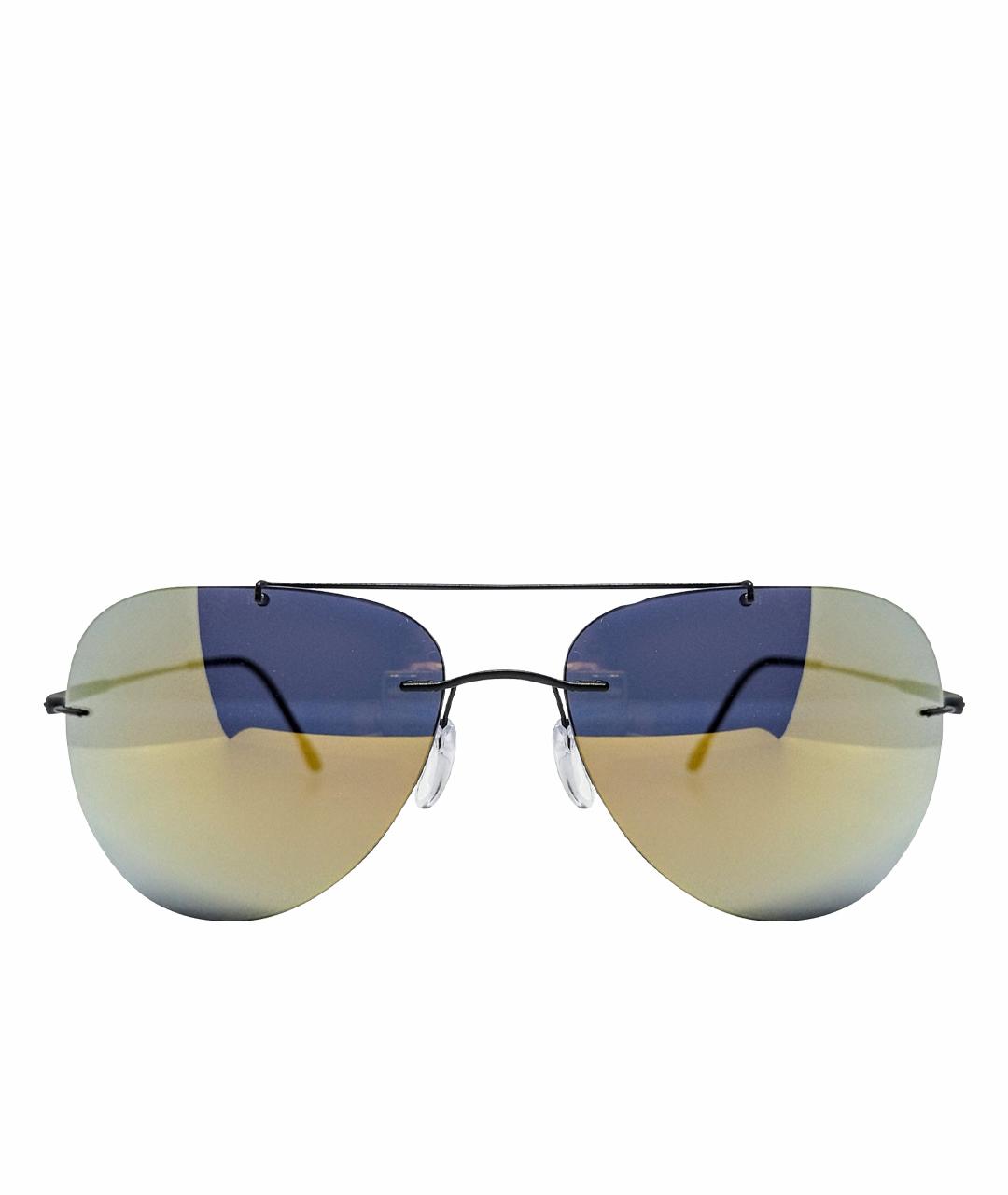 SILHOUETTE Золотые металлические солнцезащитные очки, фото 1