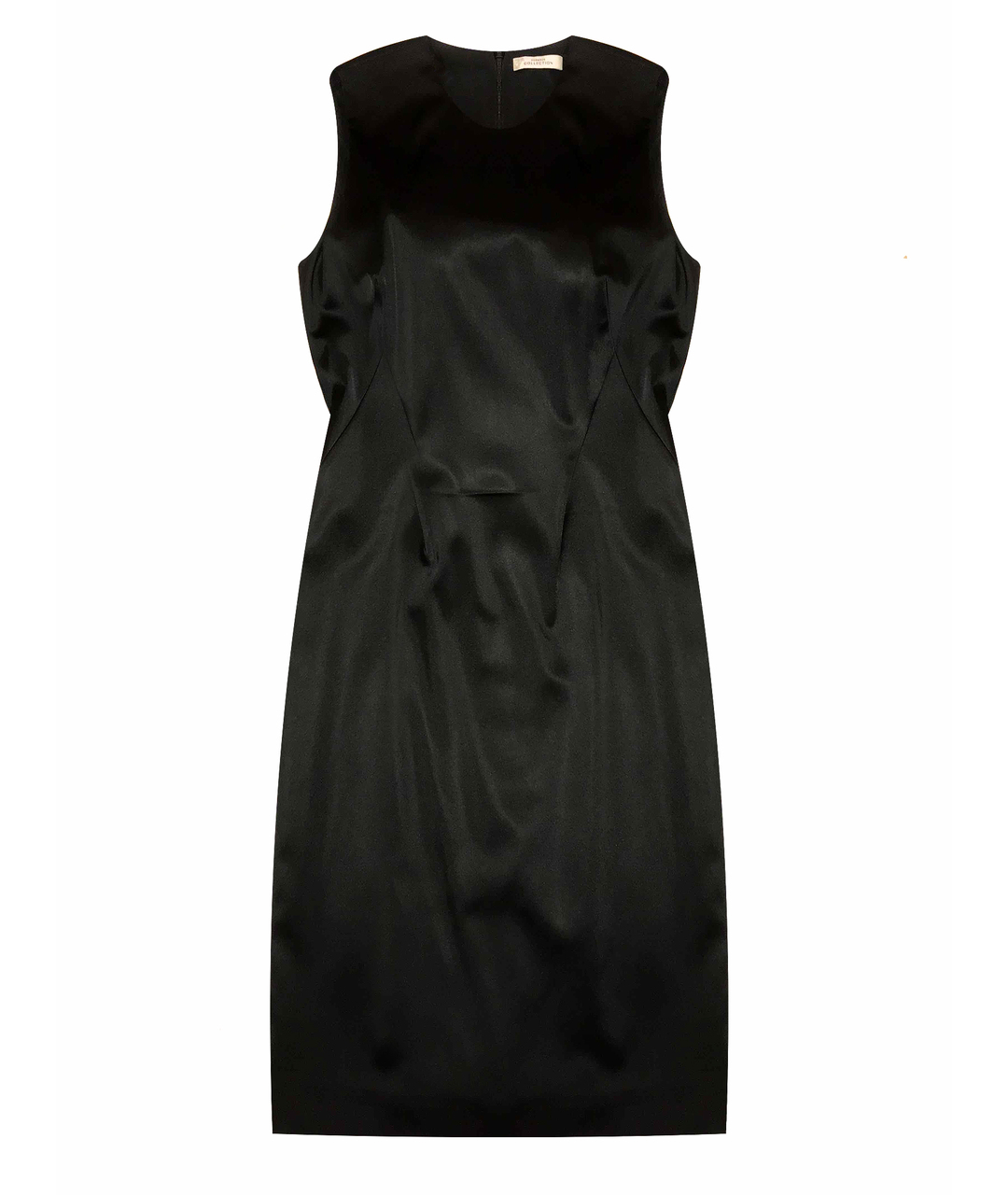 VERSACE COLLECTION Черное атласное повседневное платье, фото 1