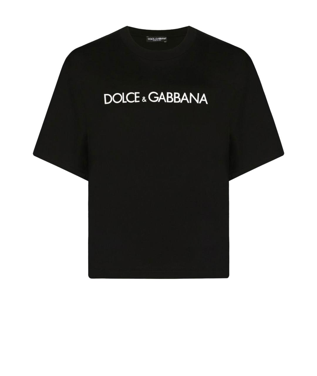 DOLCE&GABBANA Черная хлопковая футболка, фото 1