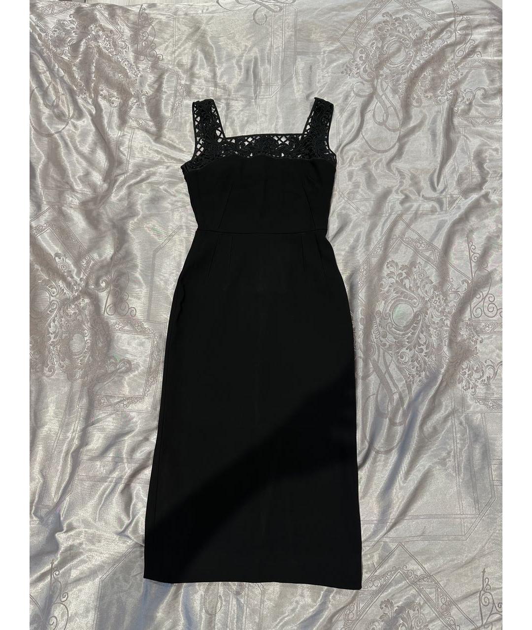 DOLCE&GABBANA Черное вискозное вечернее платье, фото 2