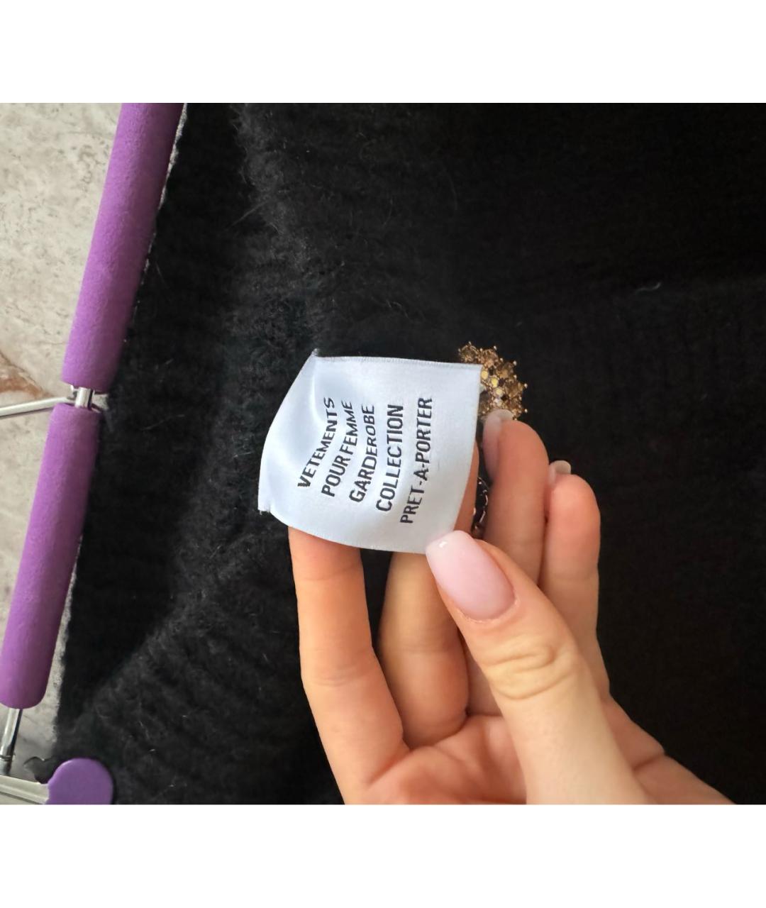 VETEMENTS Черная шерстяная юбка мини, фото 2