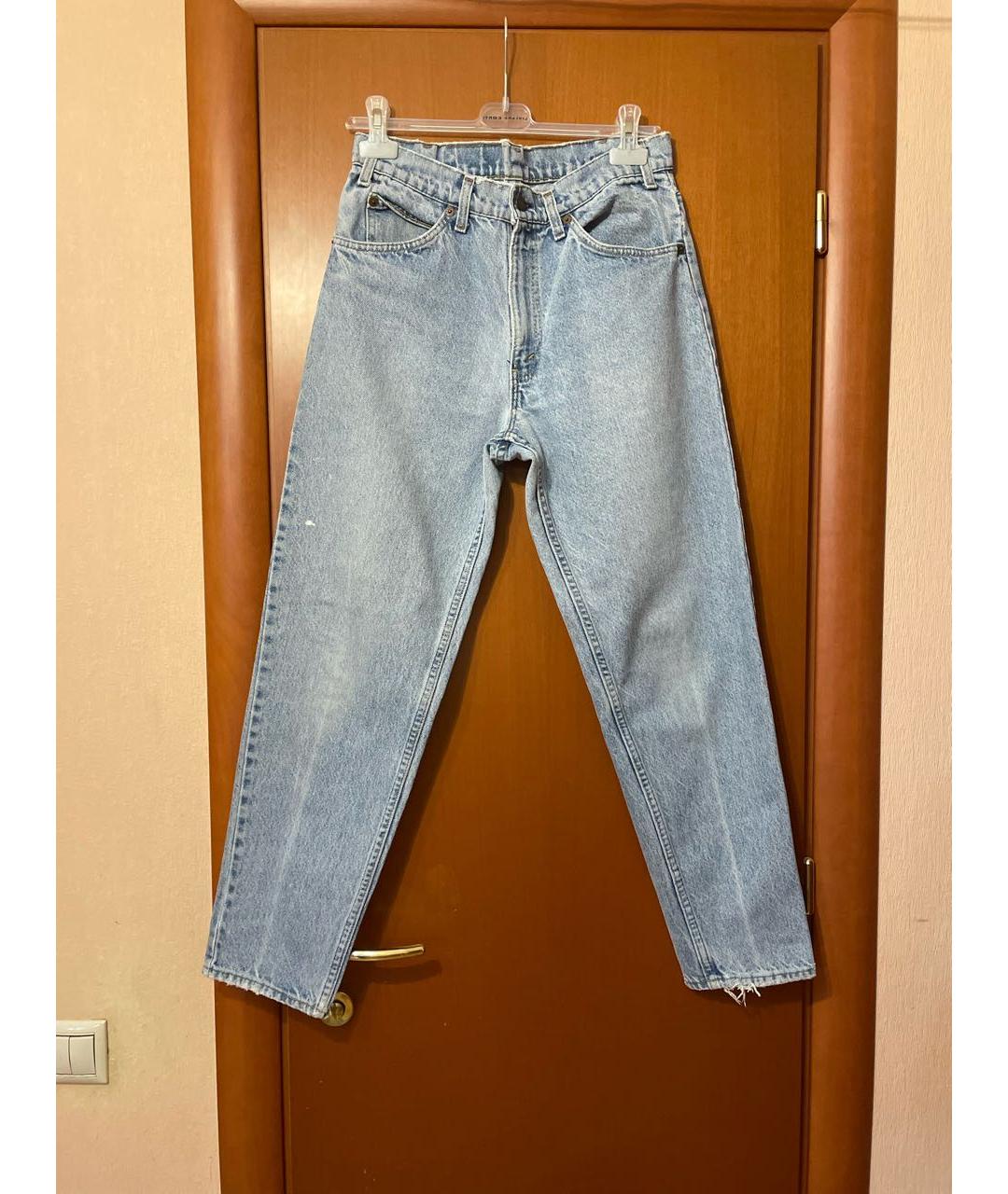 LEVI'S Голубые хлопковые прямые джинсы, фото 8