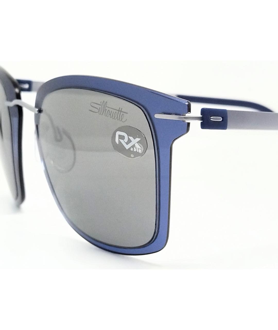 SILHOUETTE Синие металлические солнцезащитные очки, фото 2