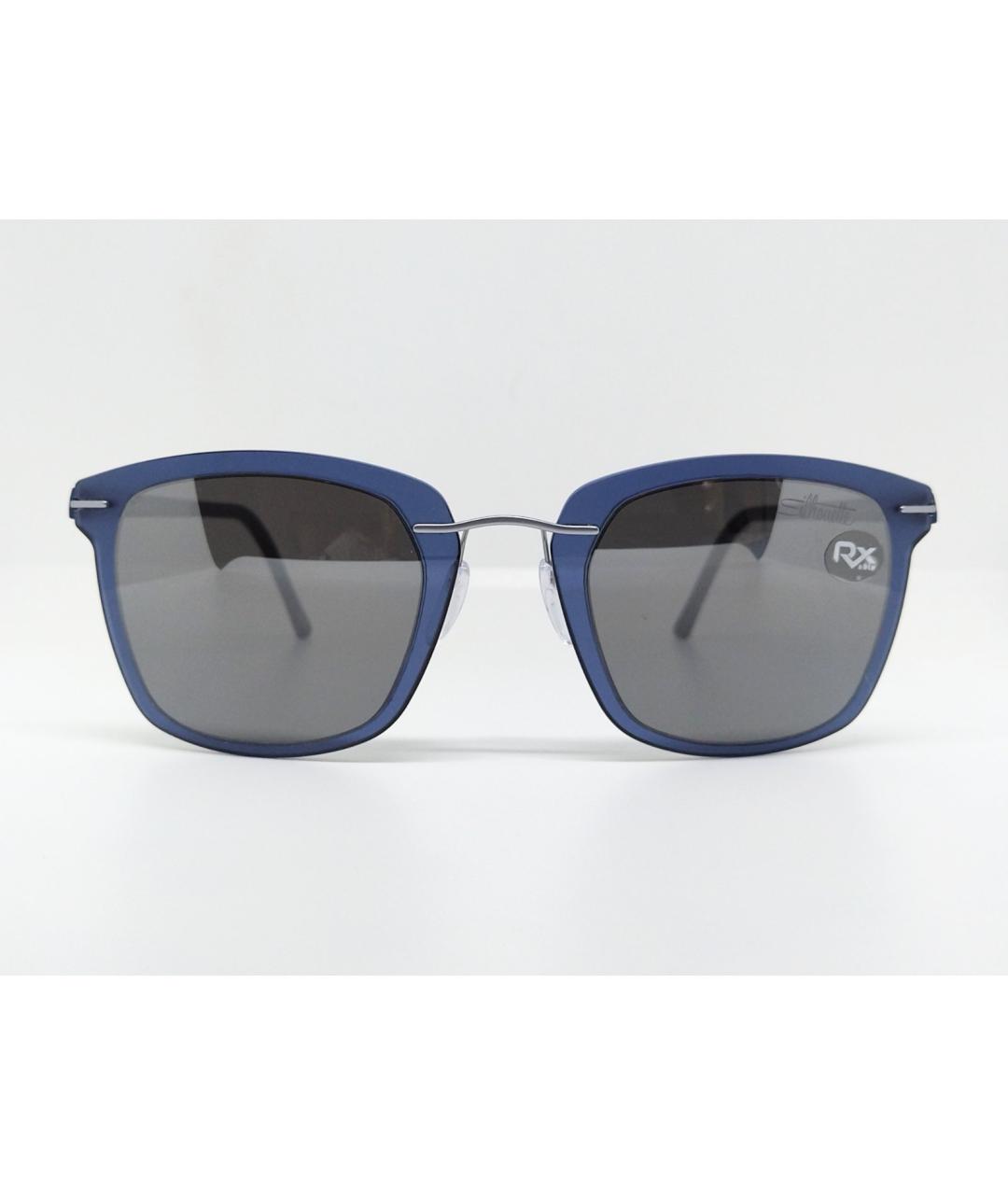 SILHOUETTE Синие металлические солнцезащитные очки, фото 7