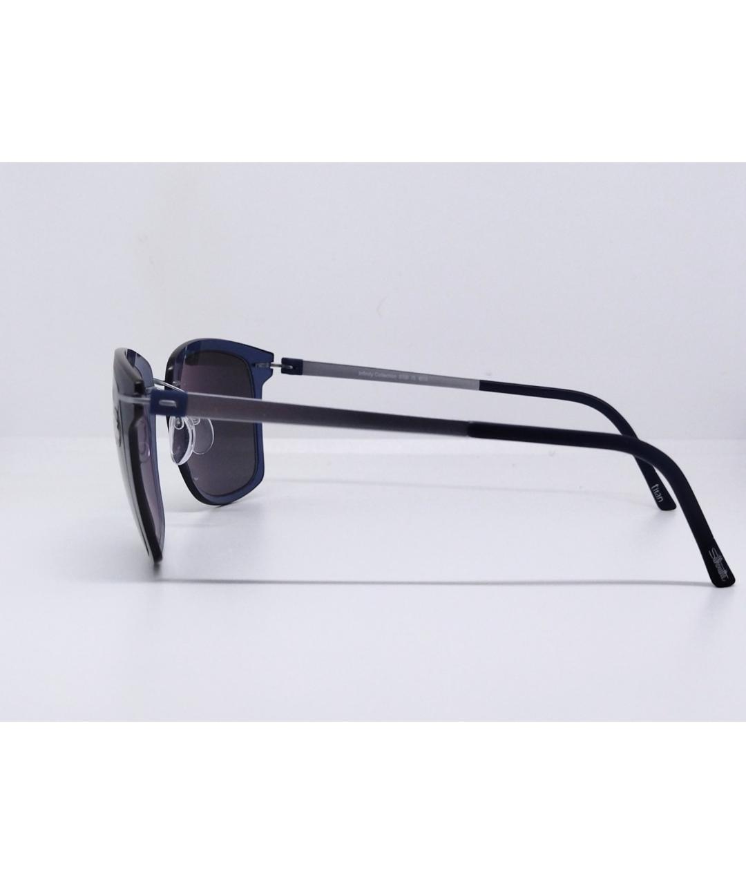 SILHOUETTE Синие металлические солнцезащитные очки, фото 4