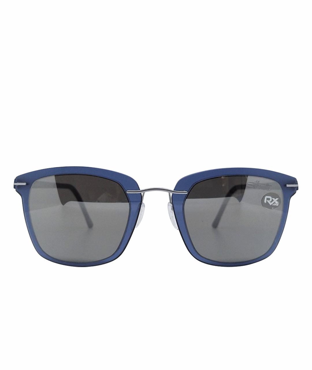 SILHOUETTE Синие металлические солнцезащитные очки, фото 1