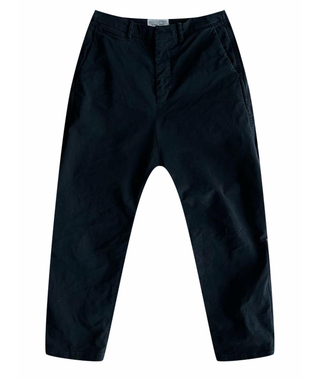 NILI LOTAN Черные хлопковые брюки широкие, фото 1